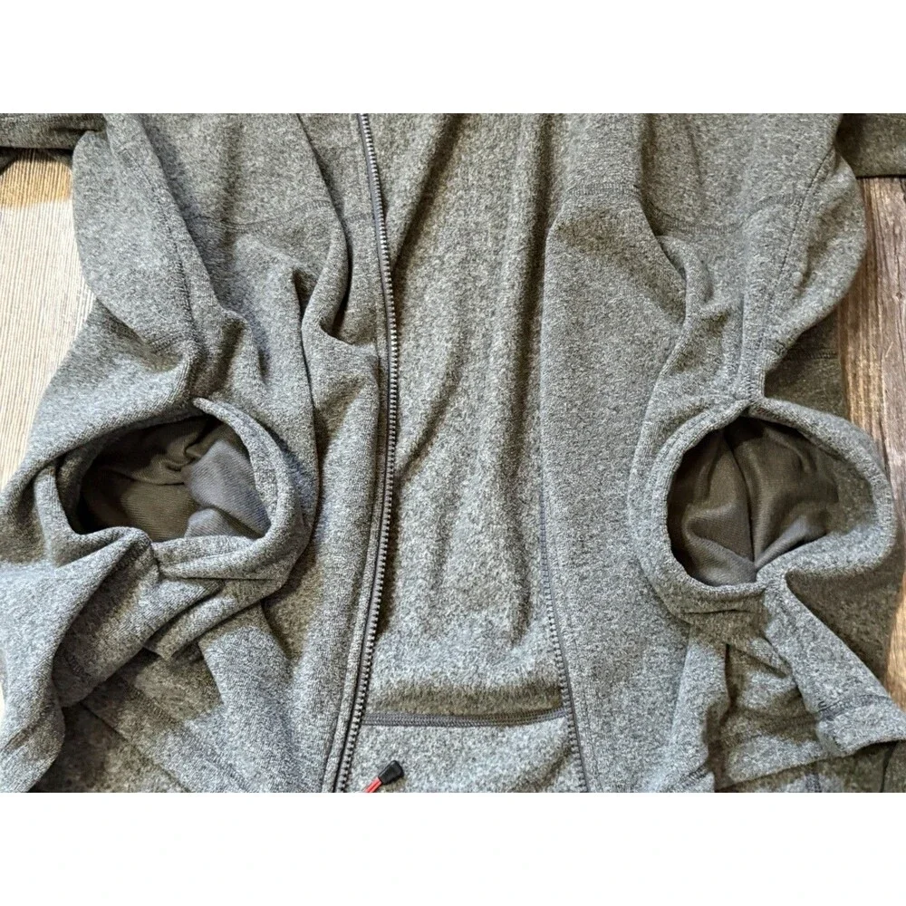 The North Face Polartec Classic Fleece Jacket Mens XL Gray Full Zip Outdoor